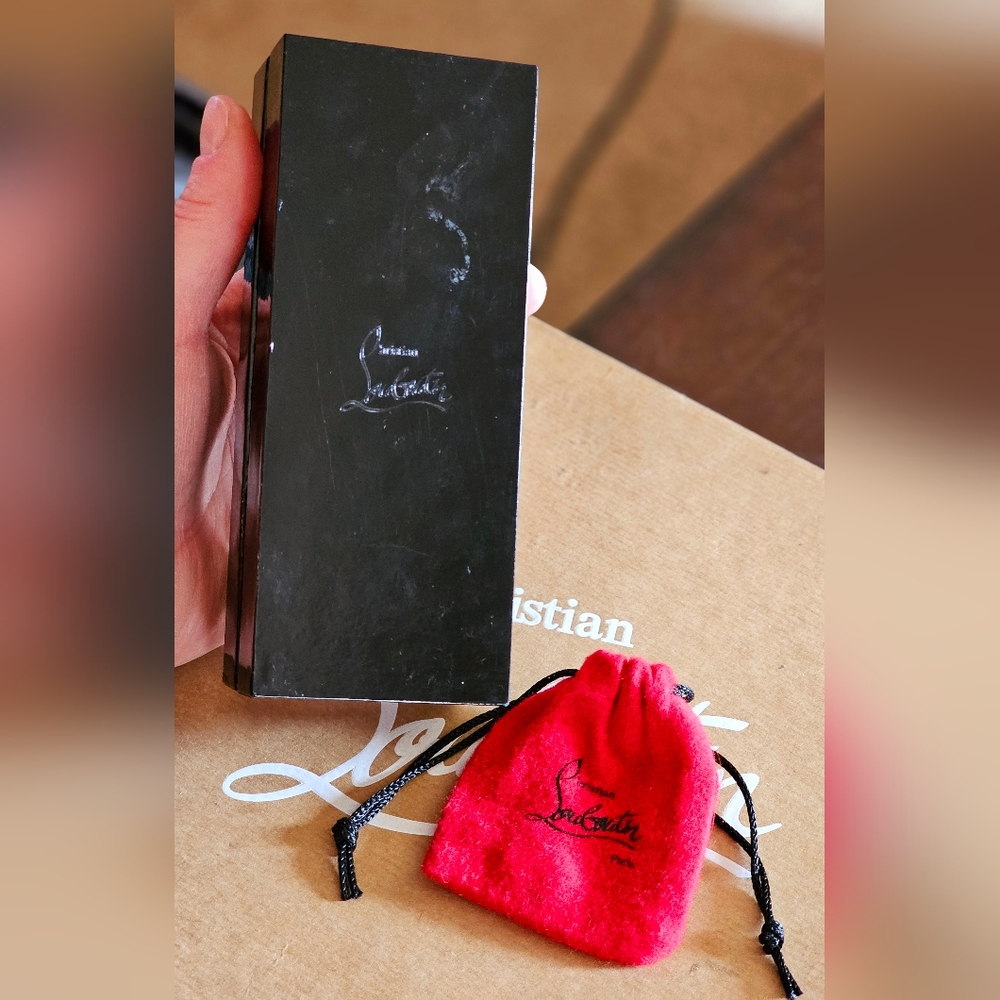 Christian Louboutin *New* Heel Bottoms in Red Pouch with CL Blk Box